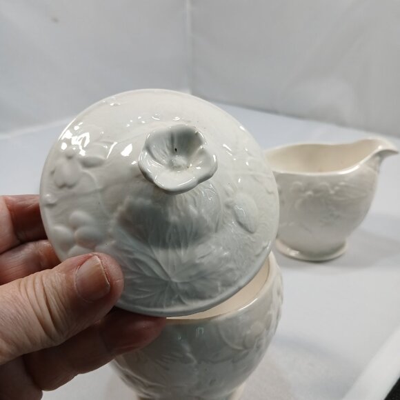 Cuthbertson's Burleigh Davenport Set Of Strawberry  Grape Leaf White Dinnerware - Picture 16 of 16